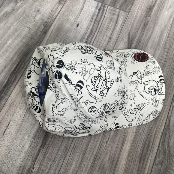 2010 Nintendo Super Mario Bioworld Bros All Over Print Fitted Baseball Cap 14+ - Picture 6 of 11